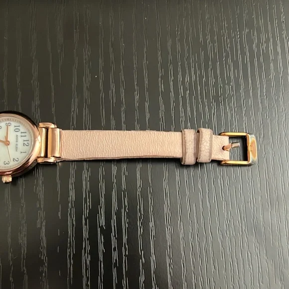 Anne Klein 10/9886 Rose Gold Bezel Pink Leather Band Women's Watch - Picture 5 of 6